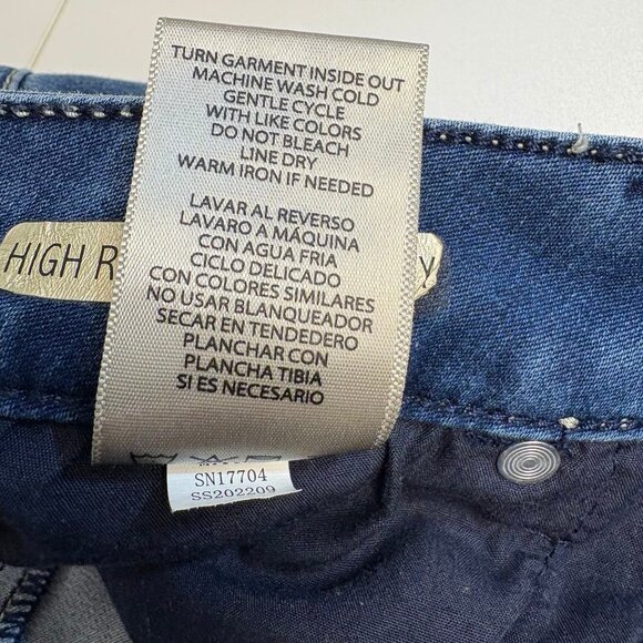 Seven7 High Rise Ankle Skinny Jeans | Size 10 | Embroidered 7 Back Pockets - Picture 8 of 12